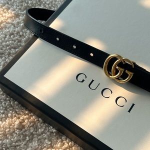 Authentic Gucci Belt - Thin Marmont Double G